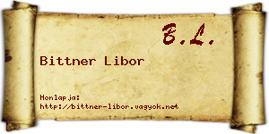 Bittner Libor névjegykártya